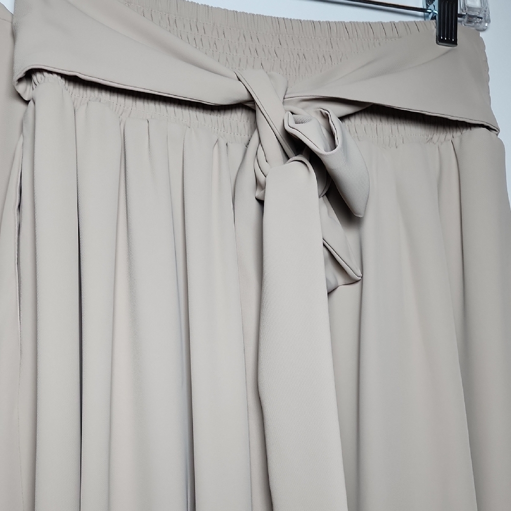 Zenana 2 Piece Crop Top and Tie-Waist Maxi Skirt Set Ash Mocha - Picture 5 of 8